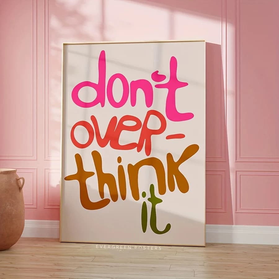 Affiche sur toile créative sans cadre, peinture "Don't Think It Quote", imprimés d'art mural, décor 