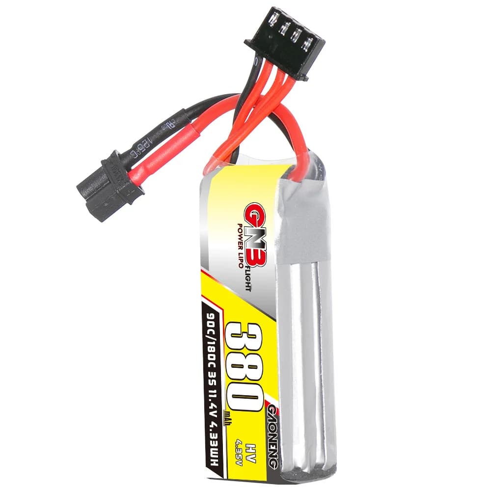 GNB HV 3S 11.4V 380mAh 90C/180C batterie Lipo pour voitures RC bateaux hélicoptère RC quadrirotor FP