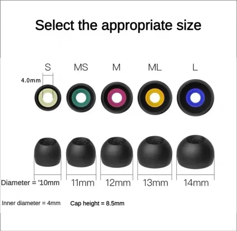 Embouts pour embouts d'oreille JVC FX10, écouteurs encastrés à points en spirale + + embouts d'oreil