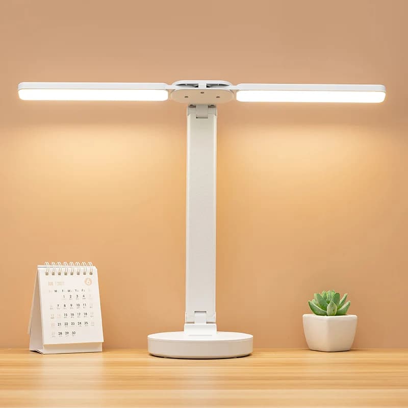 Lampe de bureau LED 3 niveaux Dimmable tactile veilleuse USB Rechargeable Protection des yeux lampe 