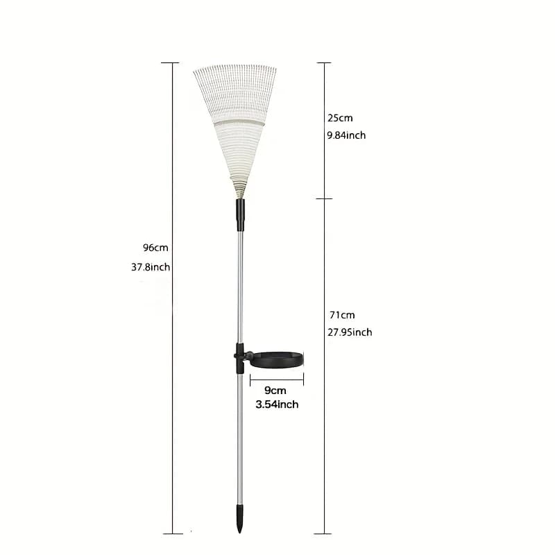 1 paquet de lumière solaire de pelouse de feu d'artifice extérieur, lumières féeriques de fleur de j