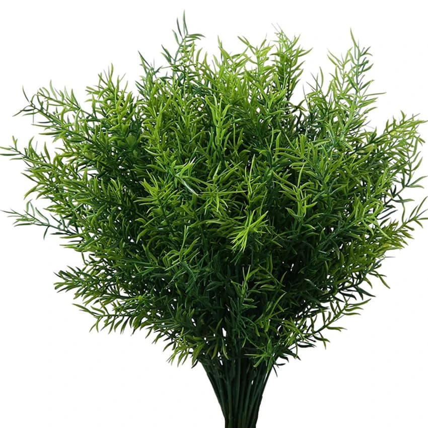 7 fourchettes fleurs artificielles en plastique herbe mariage maison jardin Vase pour décoration bri