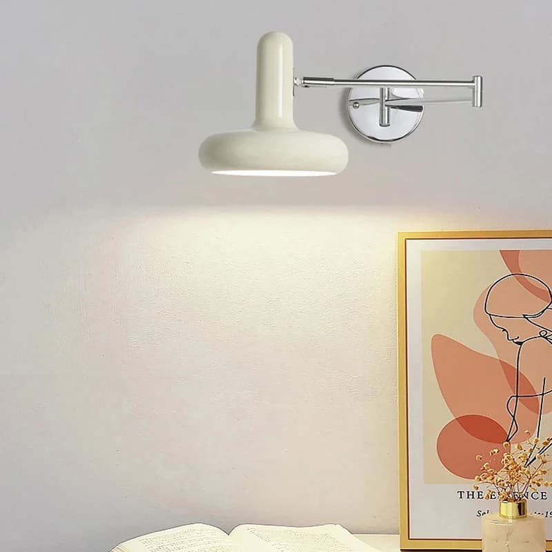 Applique murale rétractable rotative et pivotante, style nordique moderne, lampe de chevet pour cham