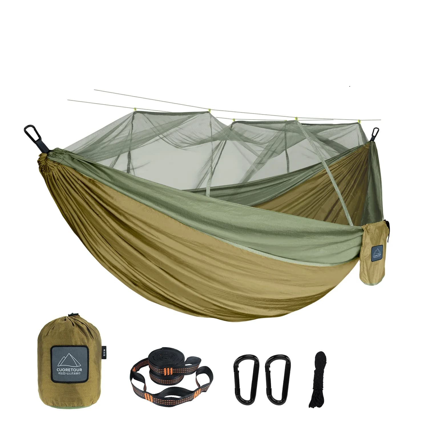 Hamac de couchage suspendu en tissu Nylon, Simple et Double taille, Portable, voyage, Camping en ple