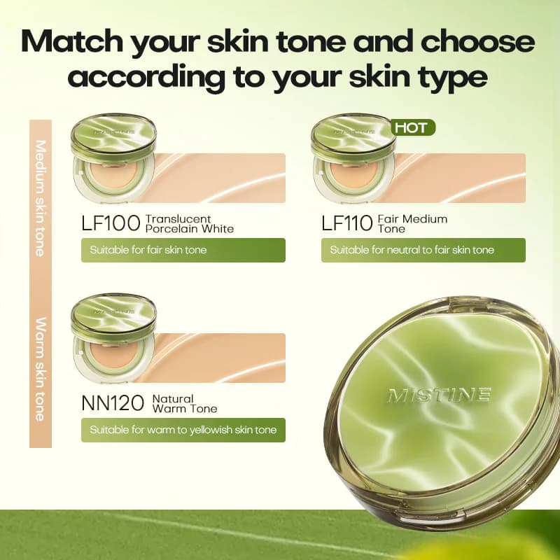 Mistine fond de teint coussin d'air maquillage avec finition rosée naturelle hydrater nourrir crème 