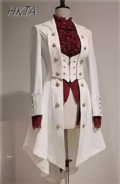 High Sense – Trench-Coat Y2k pour hommes et femmes, Robe gothique foncée, manteaux longs Lolita, vêt