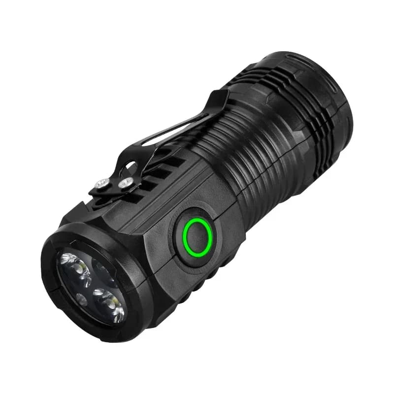 Mini lampe torche LED portable 3 LED, lumière ultra puissante, rechargeable par USB, batterie intégr