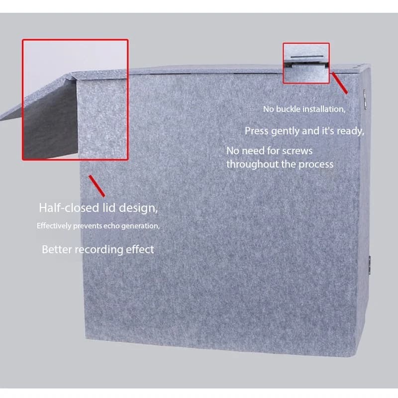 Cabine d'enregistrement simple pour bureau avec réduction du bruit, couverture insonorisée pour bure