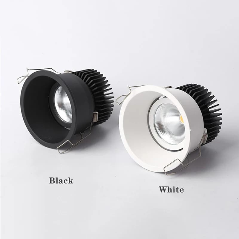 Downlight encastré Anti-éblouissement à intensité variable 7w 9w 12w 15w, projecteur Led rond de pla