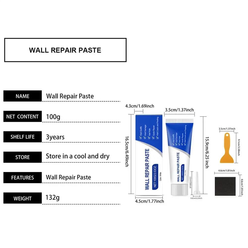 Kit de réparation de cloisons sèches, mastic de remplissage pour trous dans les murs, kit de réparat
