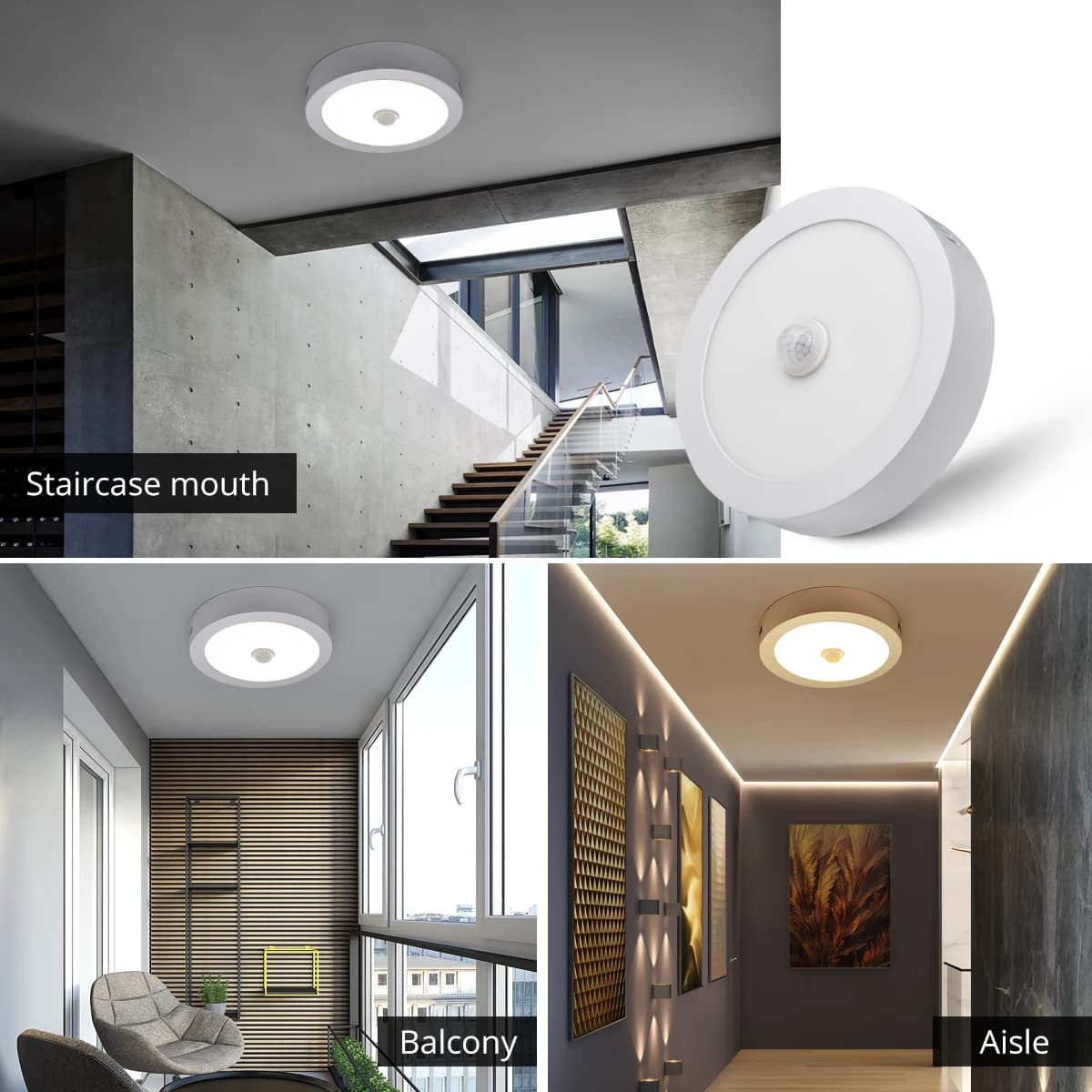 Plafonnier avec capteur de mouvement PIR 110V 220V 6W -18W Led lumières pour chambre lampara techo l