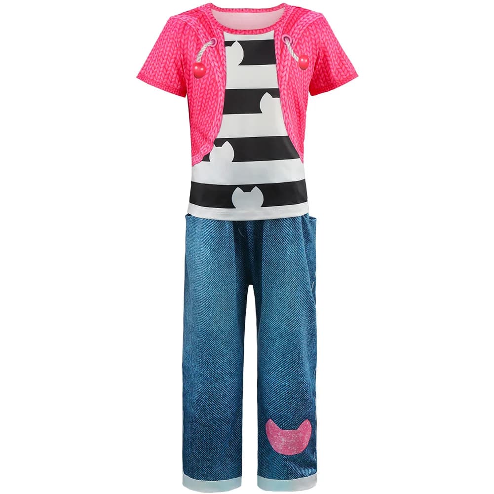 Costume enfant Gabby dessin animé imprimé T-Shirt + pantalon 2 pièces ensembles pour enfants carnava