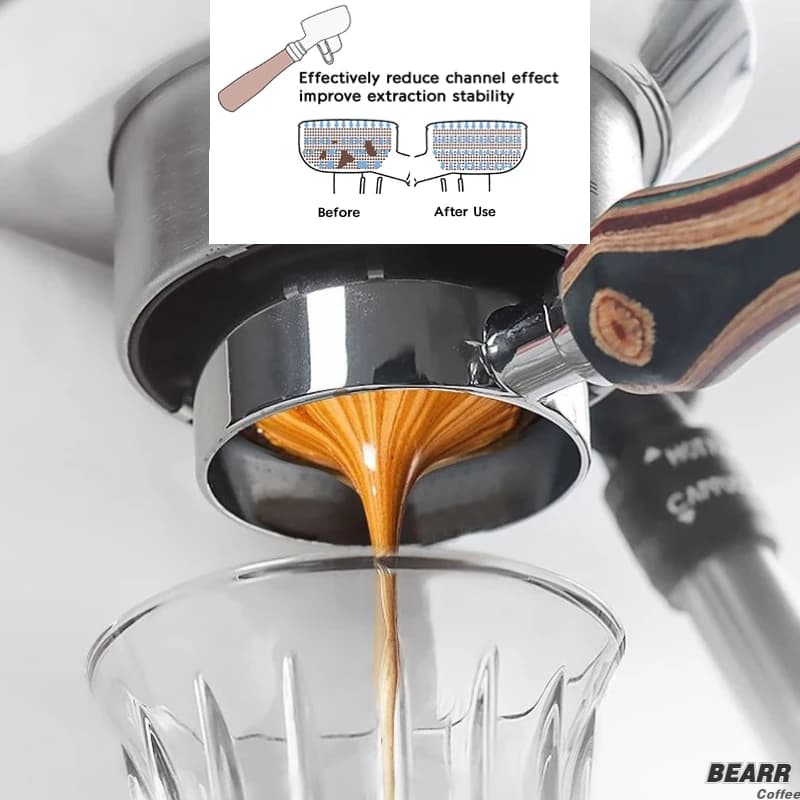 BEARR-Marteau à poudre de café avec manche en bois, profondeur réglable, calibrage horizontal consta