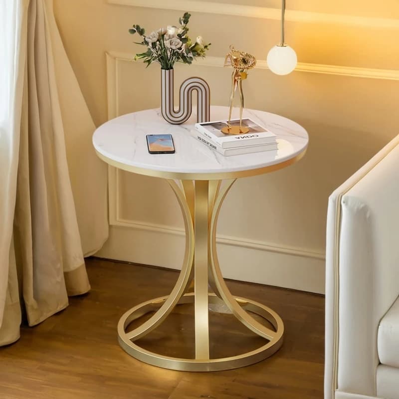 Meubles de maison légers de luxe, petite table ronde pour salon, balcon, table basse, chambre à couc