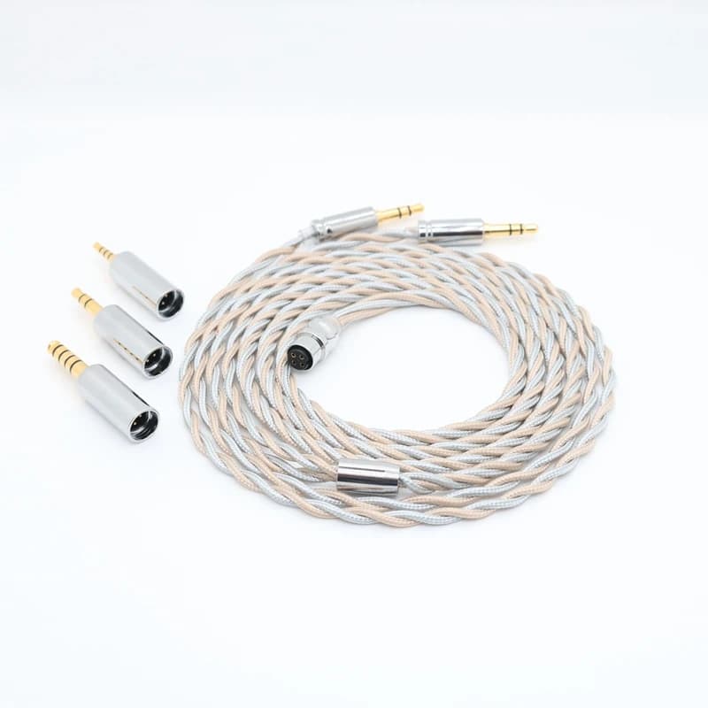 XINHS-Câble modulaire à 4 cœurs, cuivre monocristallin, plaqué argent, design LITZ, HD800, HD650, HD