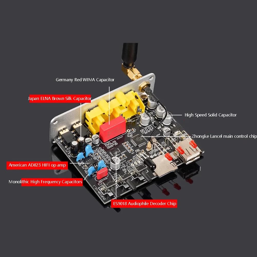 Lecteur Audio Audiophile ES9018K2M DAC U disque TF carte lecture sans perte lecteur de musique HIFI 
