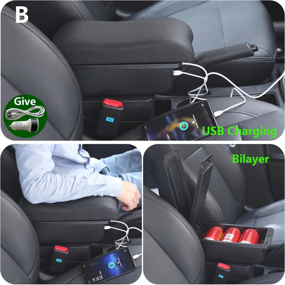 Accoudoir de voiture pour Volkswagen Golf 6, boîte de rangement, rocco contrastant, Sagitar, VW Golf