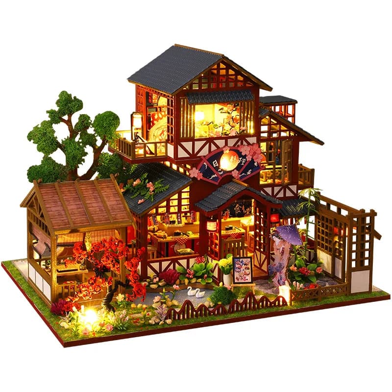 Kit de construction l'inventaire en bois bricolage pour filles, maisons à beurre avec meubles, cuisi
