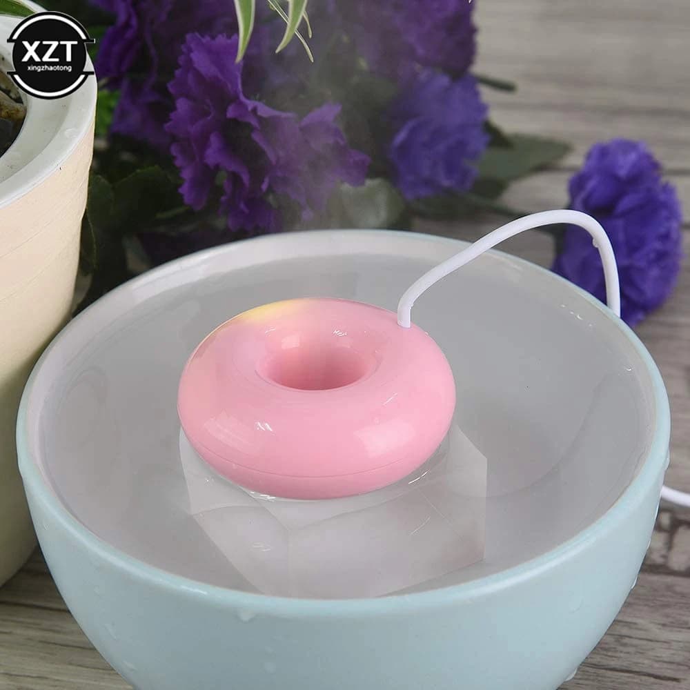 Humidificateur de bureau USB mini, humidificateur créatif en forme de donut, purificateur d'air port
