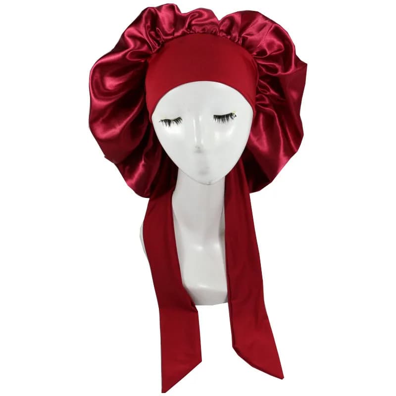 Femmes Satin solide chapeau De couchage nuit Bonnet De sommeil soins capillaires Bonnet Bonnet De Nu