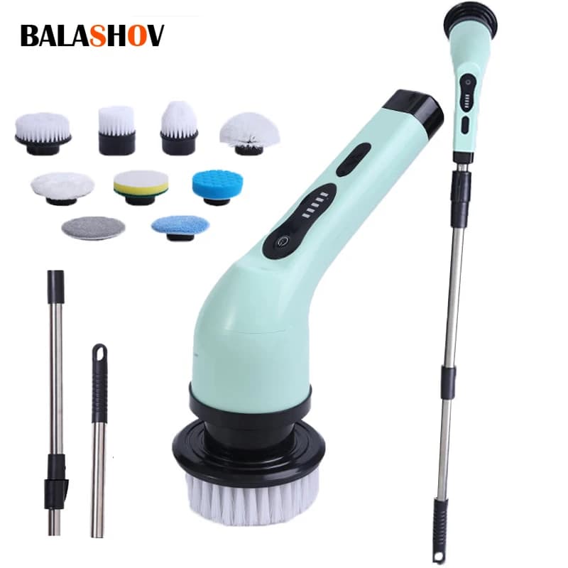 Brosse de nettoyage électrique 9 en 1, épurateur de nettoyage à rotation électrique, outils de netto