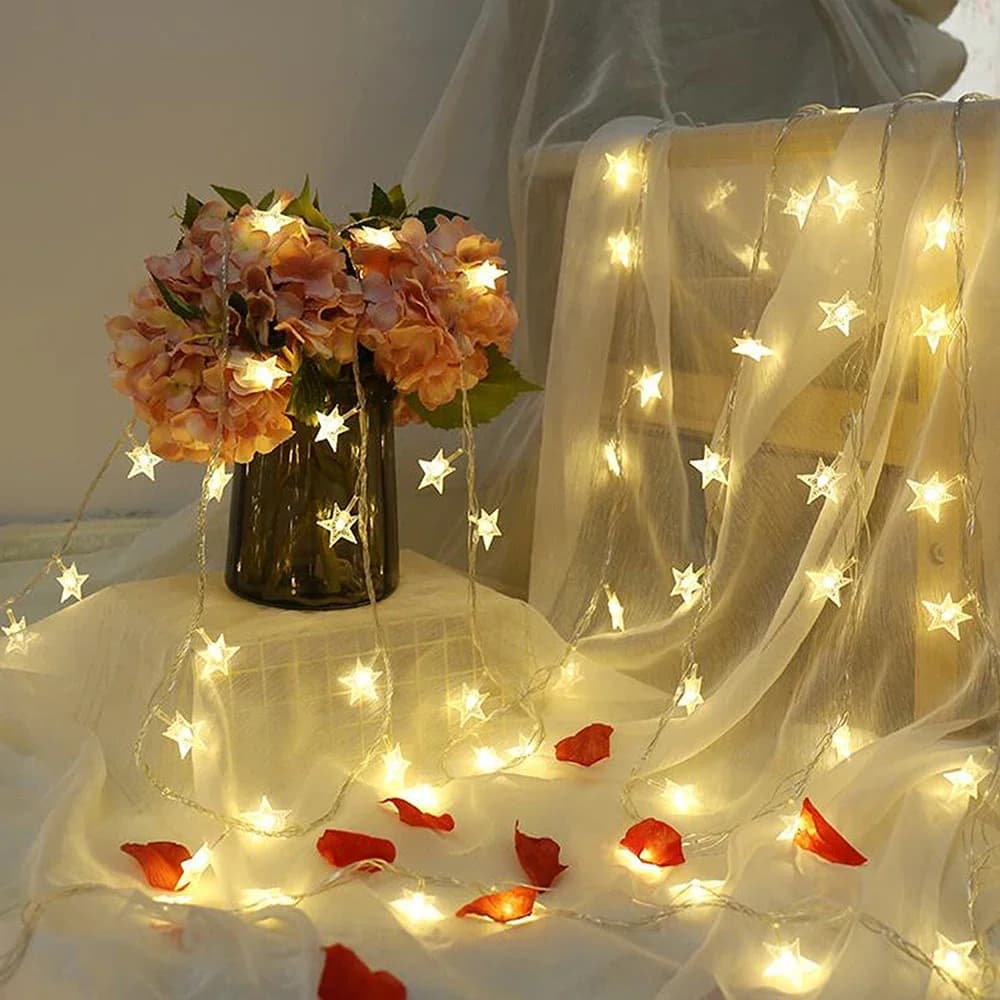 USB batterie puissance étoile chaîne lampe LED fée couronne de noël anniversaire en plein air fête d
