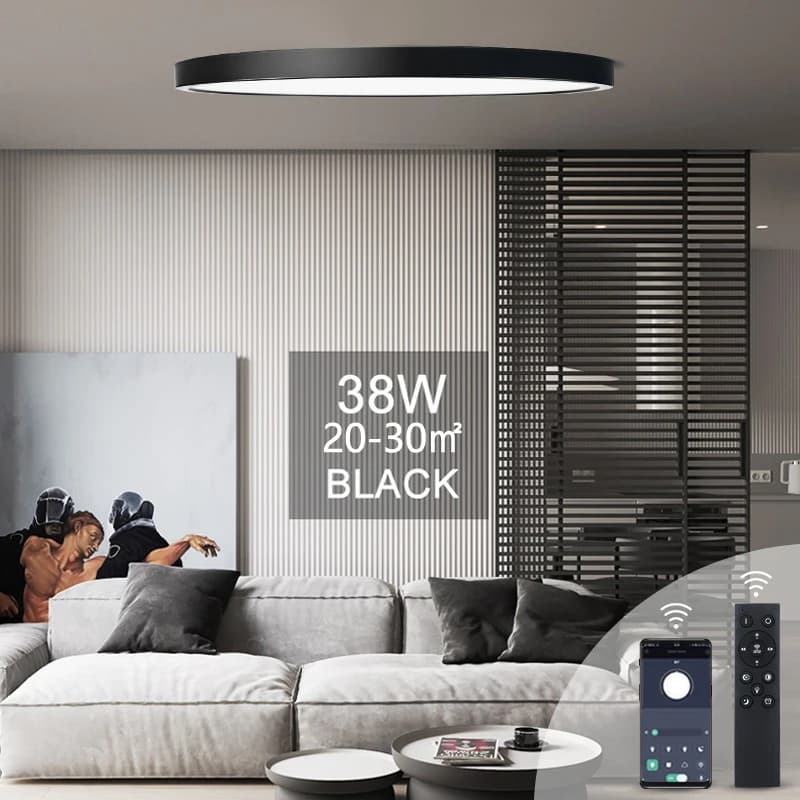 MARPOU 2 cm Ultra-mince LED plafonnier 24 W 28 W 38 W 48 W blanc chaud blanc froid blanc neutre inté