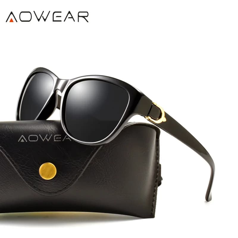 AOWEAR marque concepteur Vintage lunettes de soleil polarisées pour femmes oeil de chat mode nuances