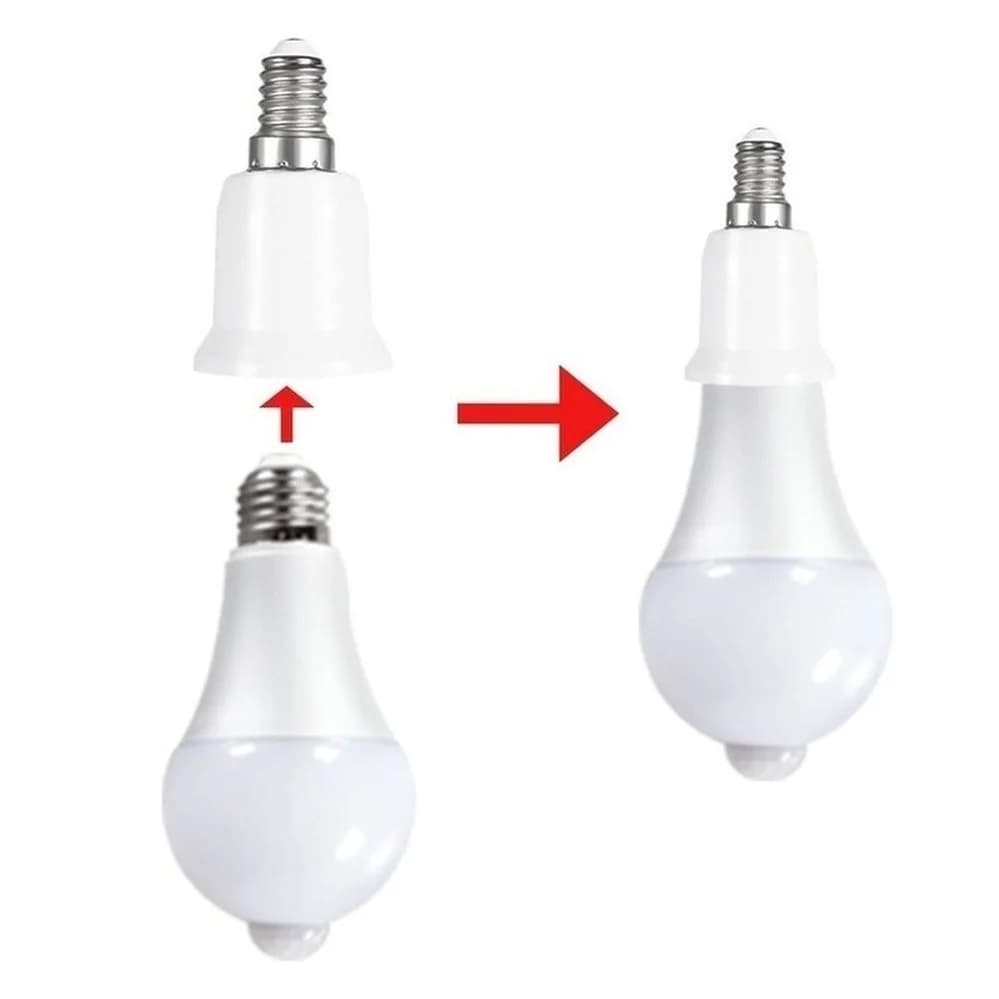 Adaptateur E14 à E27, douille de Conversion, convertisseur en plastique ignifuge, matériau de haute 