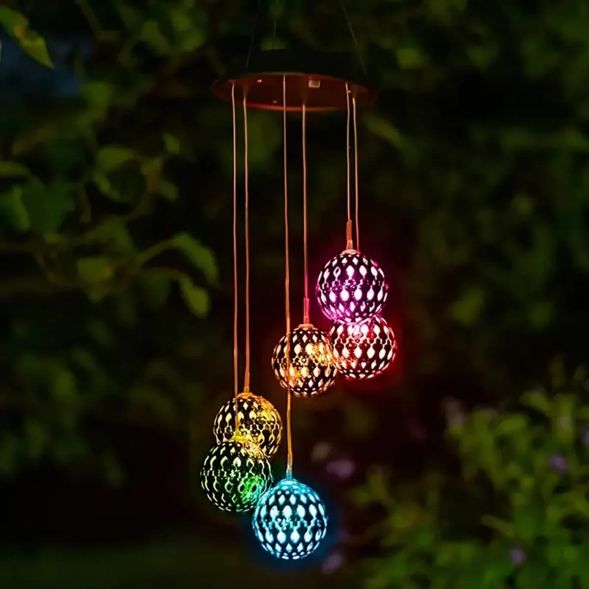 Lampe solaire à vent boule marocaine, 1 pièce, tendance, colorée, pour la décoration de la maison et