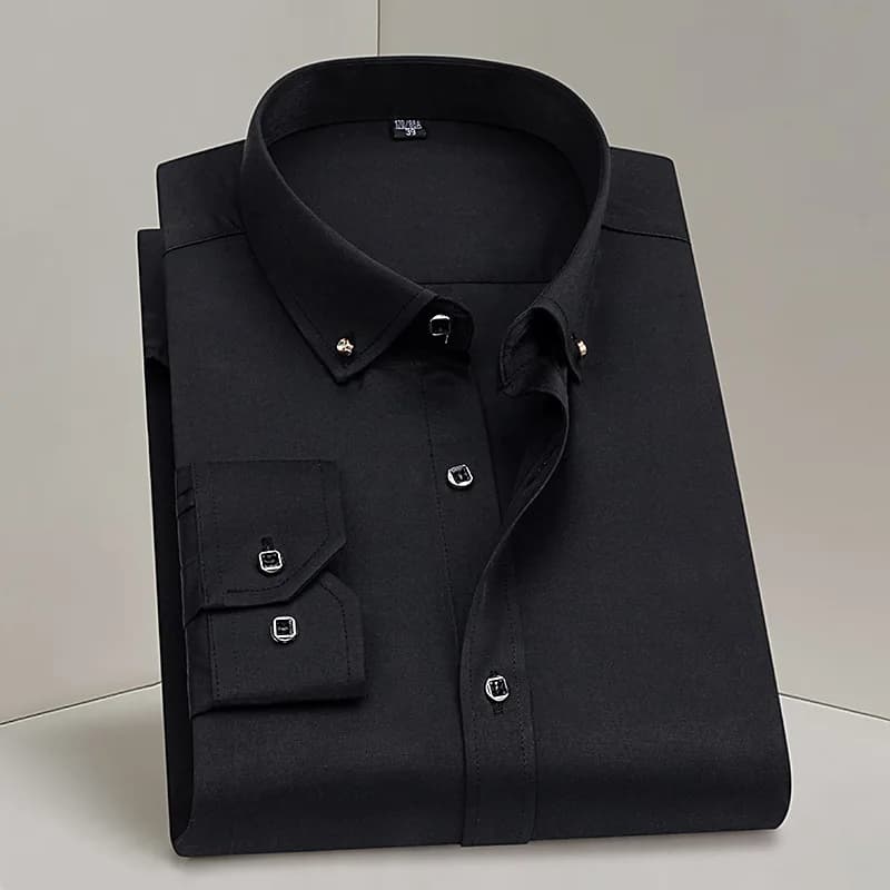 Offre spéciale hommes d'affaires robe chemise formelle mode mince classique basique diamant bouton à