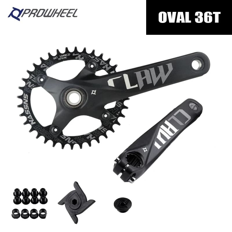 Prowheel-Pédalier Hollowtech VTT, Manivelle commencerBCD, 170mm, 175mm, Vélo Intégré, 32 T, 34 T, 36