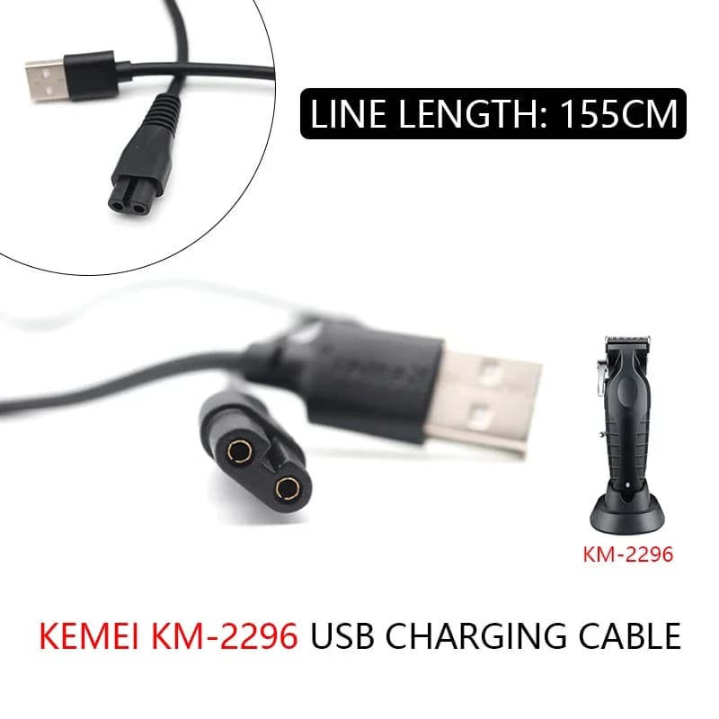 Kemei 2296 Câble de chargeur USB - Câble de chargement de remplacement original pour accessoires de 