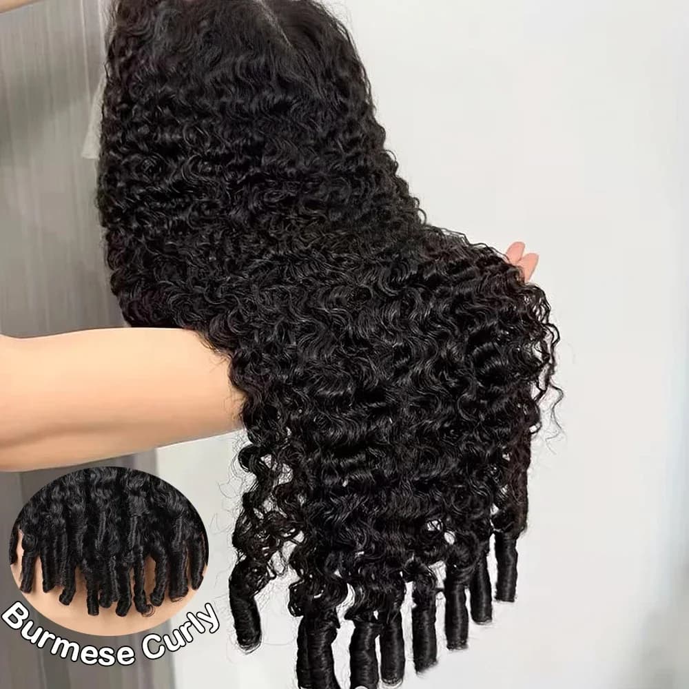 30 36 pouces birman bouclés 13x6 Hd dentelle avant perruque de cheveux humains 250 densité 13x4 dent