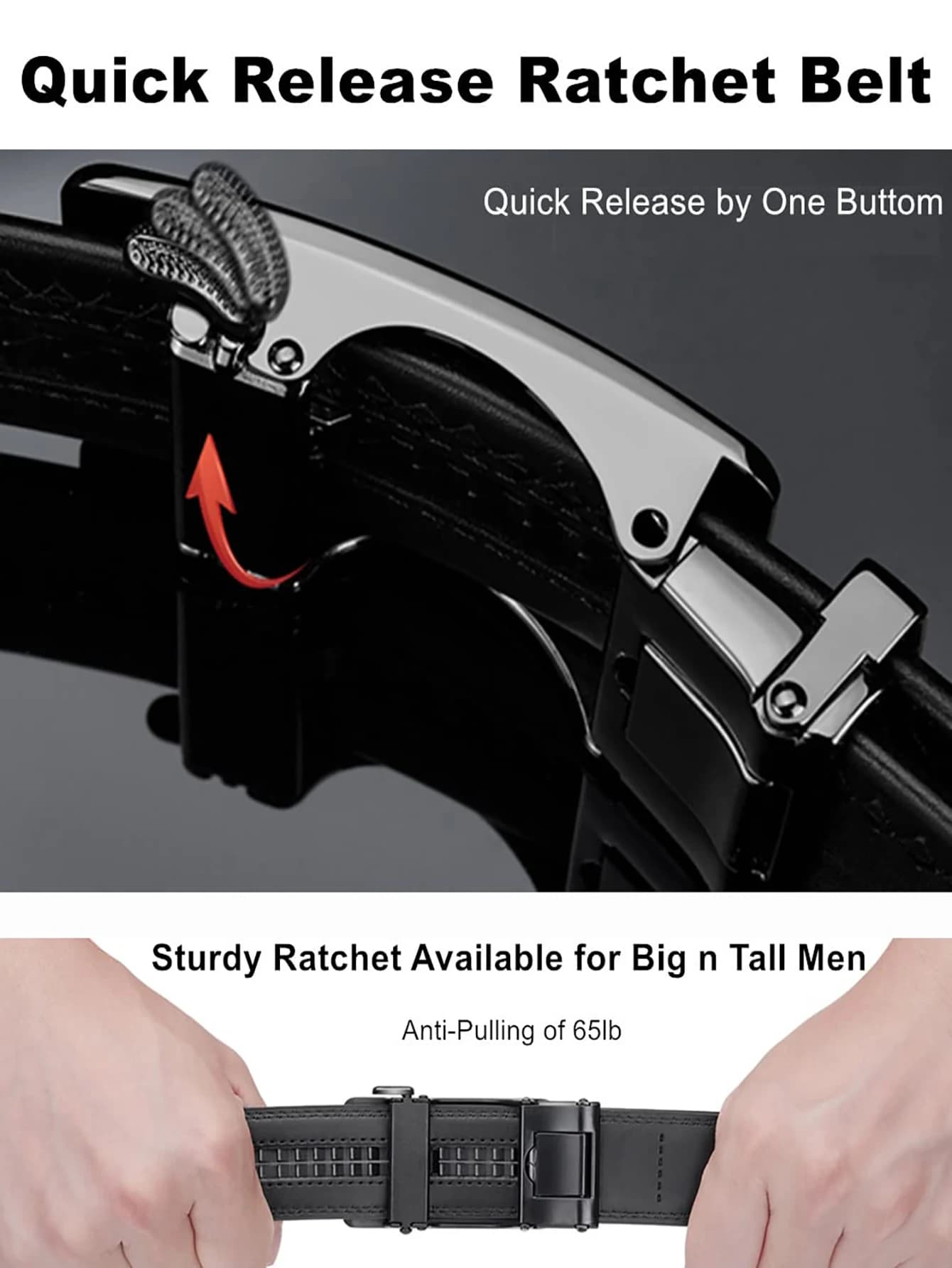Ceinture en cuir véritable de haute qualité pour hommes, boucle automatique réglable, ceinture à cli