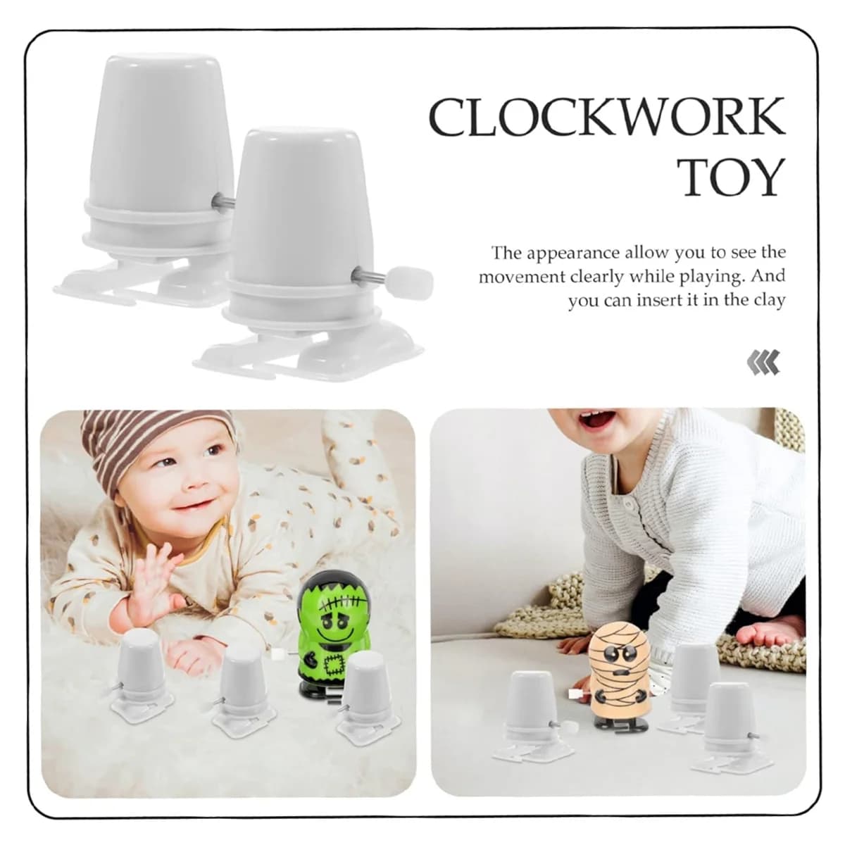 Robot à jambes mécanique pour enfants, jouet à remonter, mécanisme de mouvement, jouets de jeu, spor
