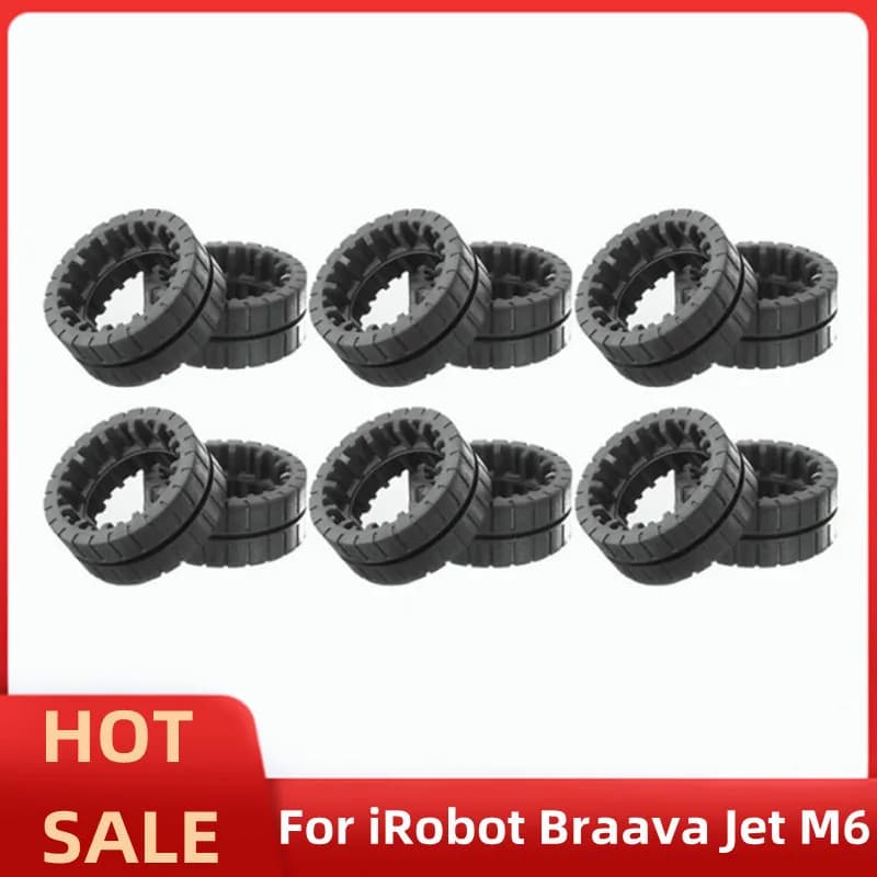 Pièces de rechange pour pneus de roue antidérapants, pour iRobot Braava Jet M6 (6110) (6012) (6112) 