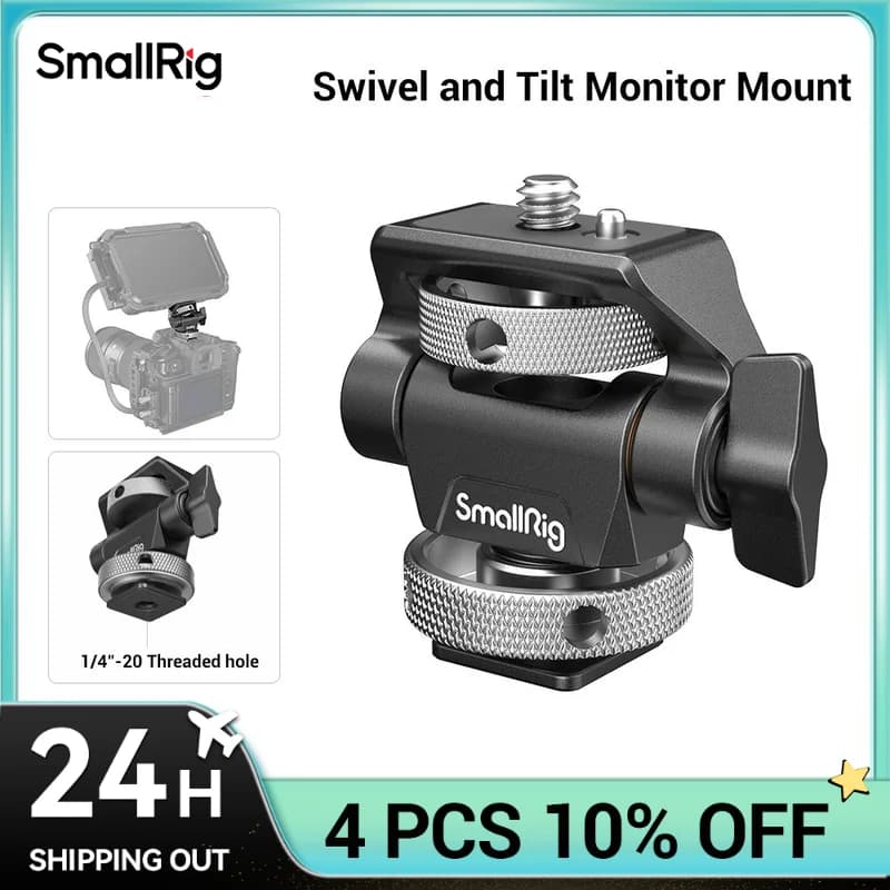 SmallRig – support de moniteur à dégagement rapide, pince de caméra, support de moniteur pivotant et