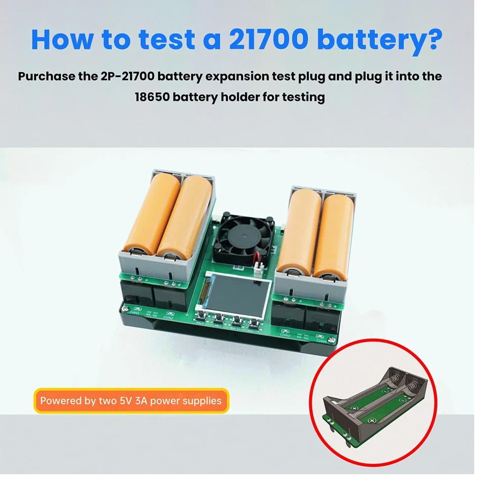 Testeur de capacité de batterie type-c à 4 canaux, affichage LCD, Module de détection de batterie nu
