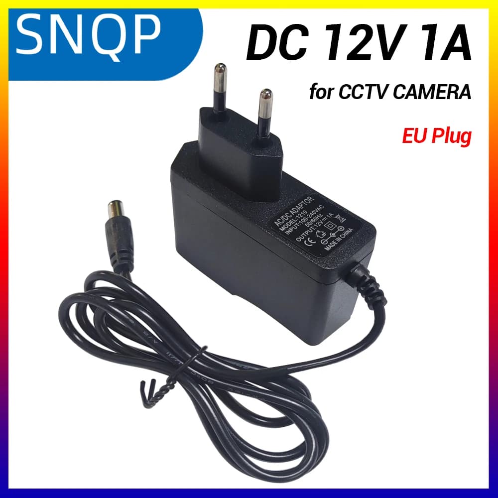 SNQP – adaptateur d'alimentation AC DC, prise ue, chargeur pour Surveillance de sécurité, caméra de 