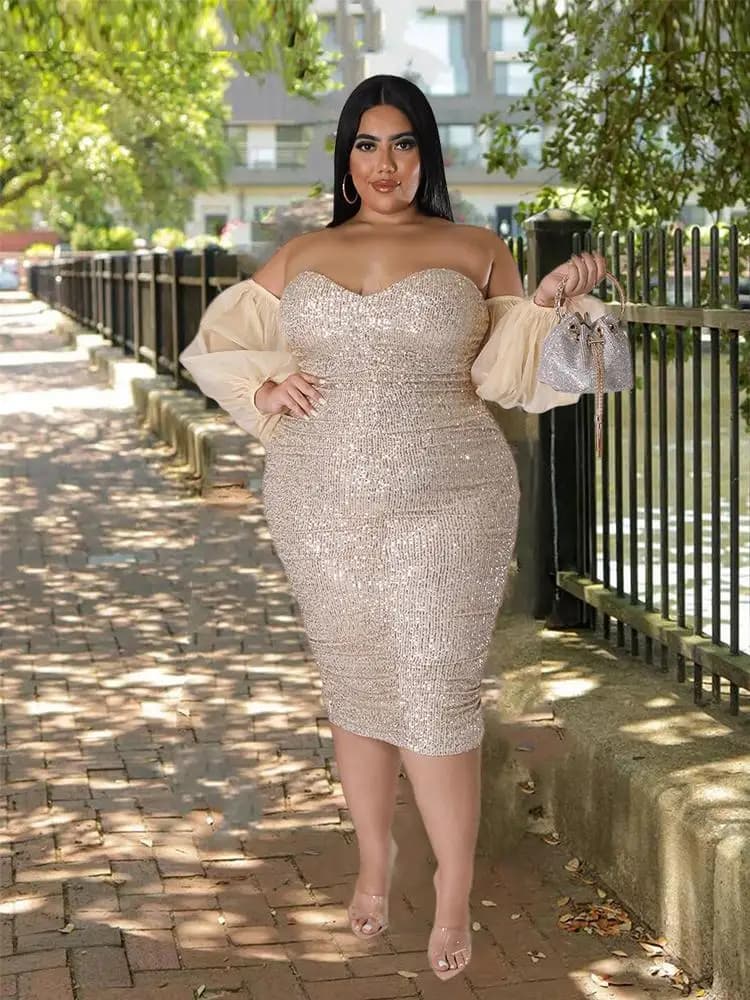 Robe de soirée de luxe pour femmes, tenue d'anniversaire, de noël, sans bretelles, épaules dénudées,