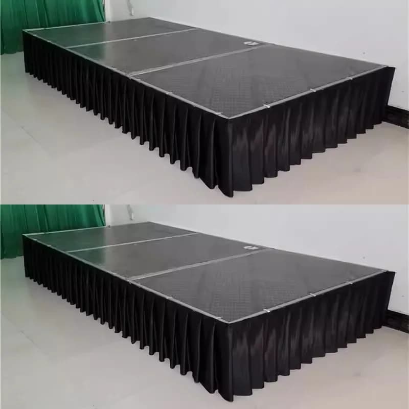 Jupe de Table plissée en Polyester, décoration pour fête de mariage, Banquet, anniversaire, nappe, c
