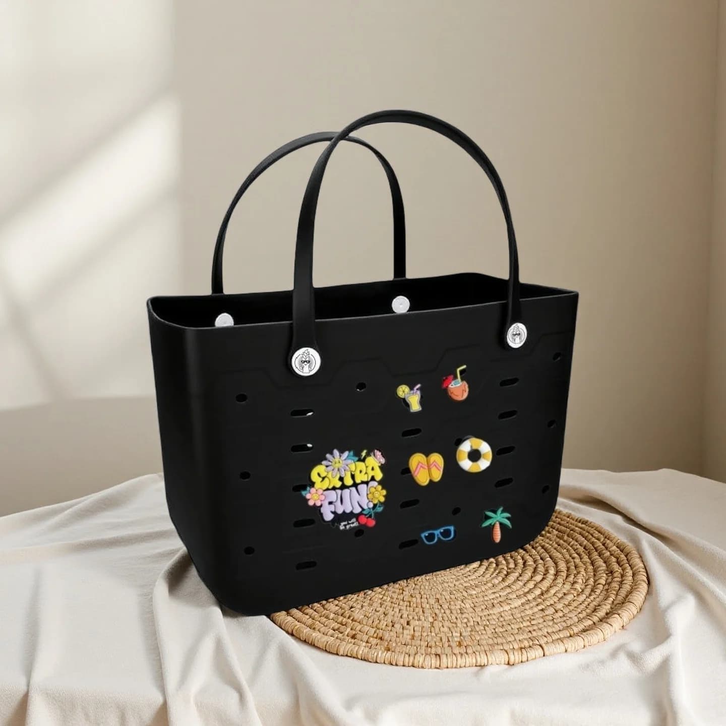 XL Extra Large Sac de plage EVA caoutchouc étanche plage voyage pique-nique panier de rangement femm