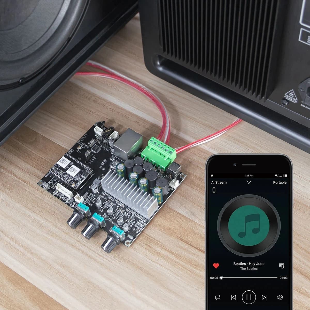 Up2stream Amp 2.1 Bluetooth 5.0 2.1 canaux puissance Audio stéréo caisson de basses carte amplificat