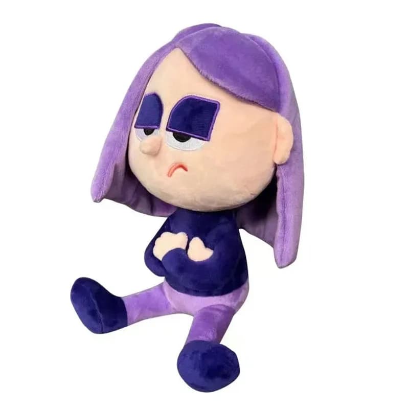 25 cm Duolingo violet fille dessin animé Animation mignon peluche fille jouets en peluche un cadeau 