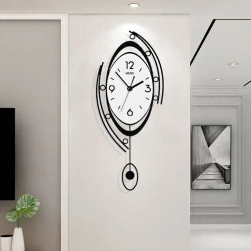 Horloge murale nordique moderne 3D créative, décor artistique pour salon et chambre à coucher, nouve