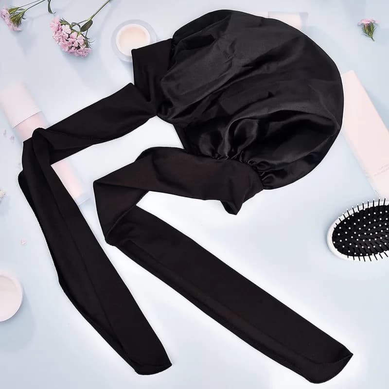 Femmes Satin solide chapeau De couchage nuit Bonnet De sommeil soins capillaires Bonnet Bonnet De Nu