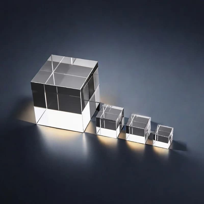 K9 qualité 10 pièces Cube de cristal K9 bloc vierge de cristal sculpté matériau d'embryon blanc pour