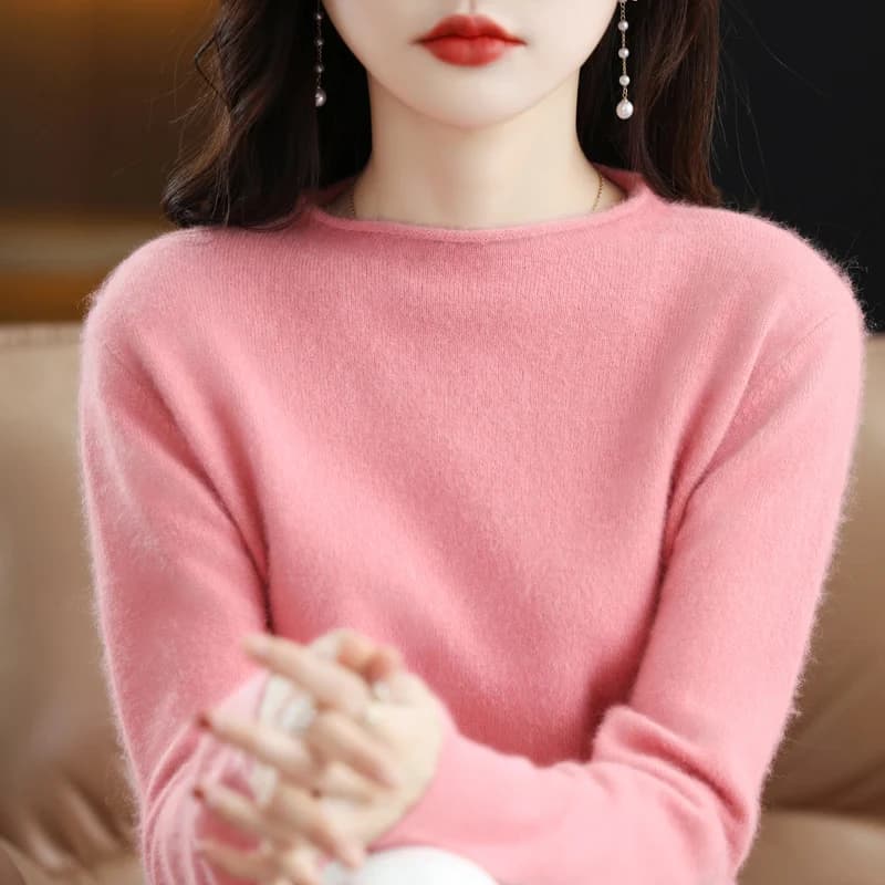 Pull décontracté à col rond pour femme, 2022 cachemire de vison, mode coréenne, automne et hiver, no