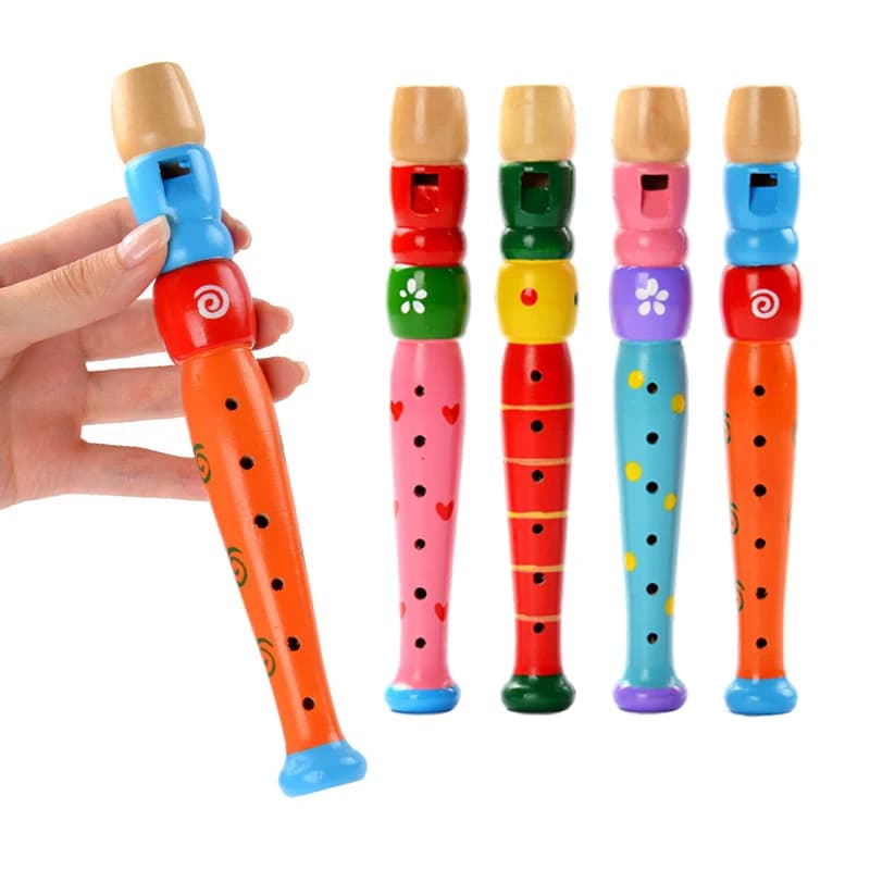 Petit flûte Piccolo colorée en bois pour enfants, 1 pièce, apprentissage du rythme, Instrument de mu